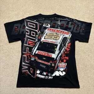 NASCAR Dale Earnhardt Jr Shirt AOP Mens Medium Black Daytona 500 Champion Chase